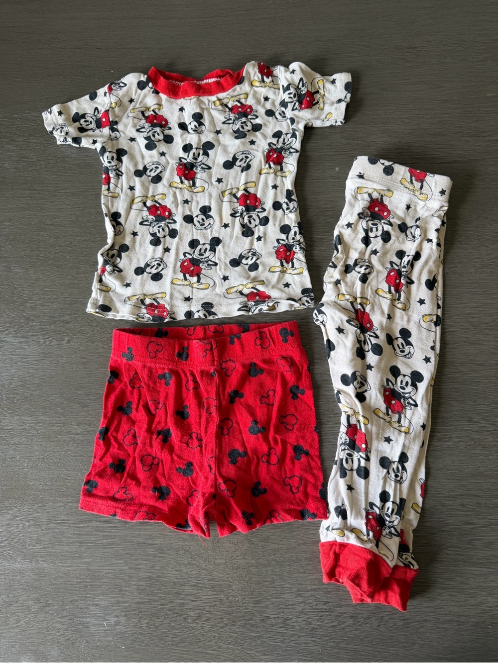 Disney Mickey Mouse Red and White Kids Pajama Set